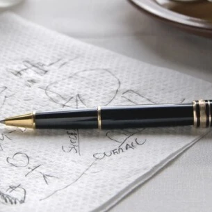 Contract op servetje