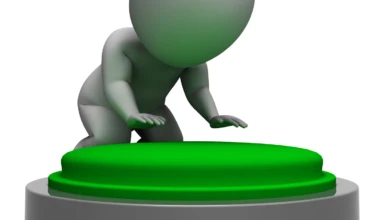 Stockvault pushing green button showing start230006